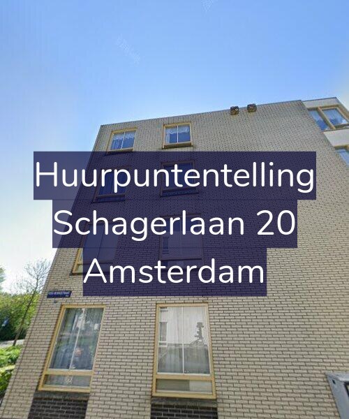 Foto gevel Huurpuntentelling voor Schagerlaan 20, Amsterdam