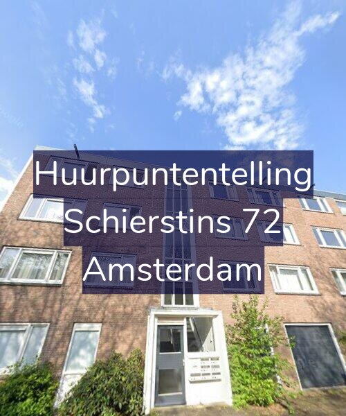 Foto gevel Huurpuntentelling voor Schierstins 72, Amsterdam