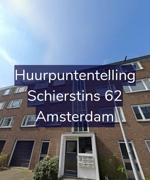 Foto gevel Huurpuntentelling voor Schierstins 62, Amsterdam