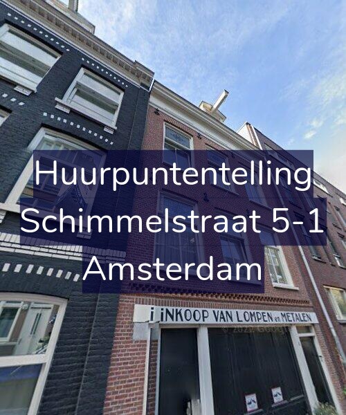 Foto gevel Huurpuntentelling voor Schimmelstraat 5-1, Amsterdam