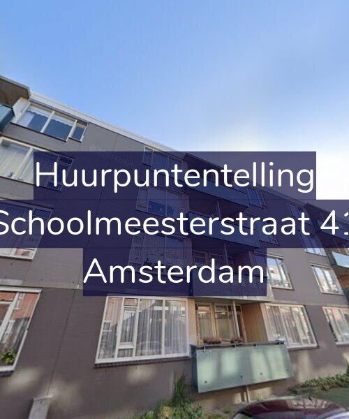 Foto gevel Huurpuntentelling voor Schoolmeesterstraat 41, Amsterdam