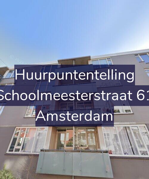 Foto gevel Huurpuntentelling voor Schoolmeesterstraat 61, Amsterdam
