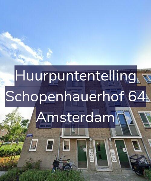 Foto gevel Huurpuntentelling voor Schopenhauerhof 64, Amsterdam
