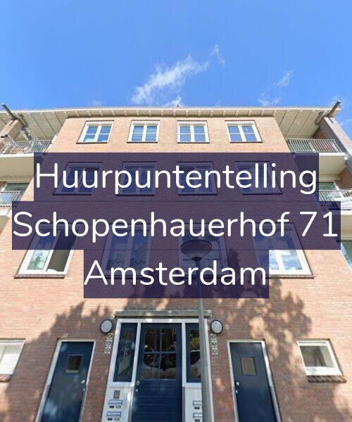 Foto gevel Huurpuntentelling voor Schopenhauerhof 71, Amsterdam