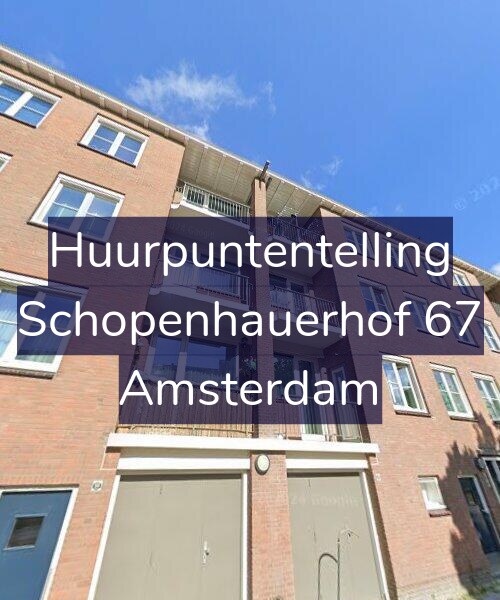 Foto gevel Huurpuntentelling voor Schopenhauerhof 67, Amsterdam