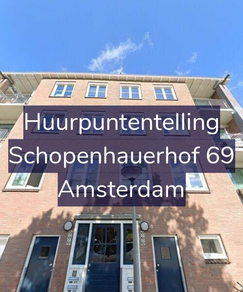 Foto gevel Huurpuntentelling voor Schopenhauerhof 69, Amsterdam