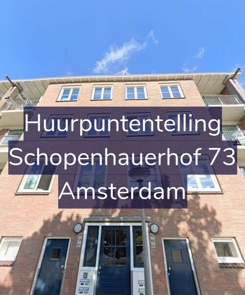 Foto gevel Huurpuntentelling voor Schopenhauerhof 73, Amsterdam