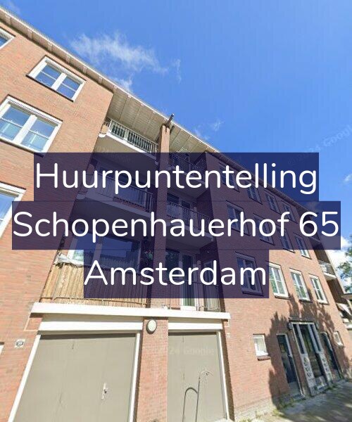 Foto gevel Huurpuntentelling voor Schopenhauerhof 65, Amsterdam