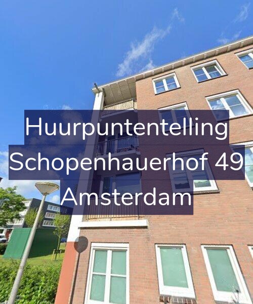 Foto gevel Huurpuntentelling voor Schopenhauerhof 49, Amsterdam
