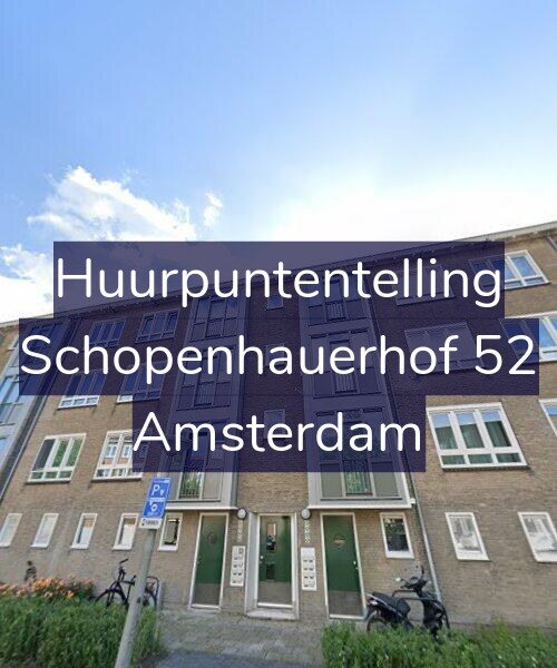 Foto gevel Huurpuntentelling voor Schopenhauerhof 52, Amsterdam
