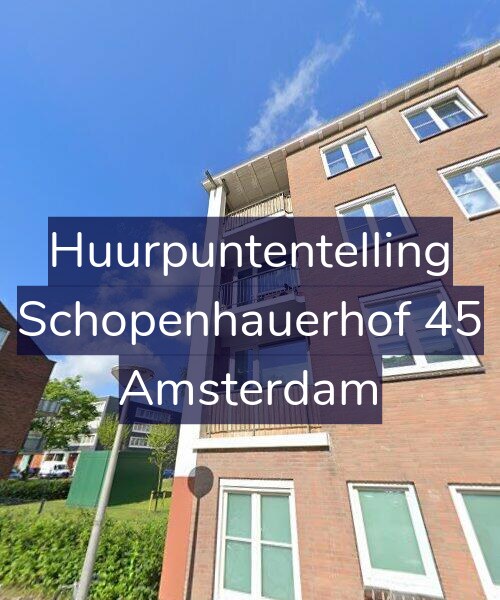 Foto gevel Huurpuntentelling voor Schopenhauerhof 45, Amsterdam