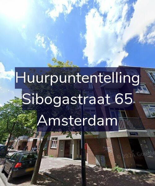 Foto gevel Huurpuntentelling voor Sibogastraat 65, Amsterdam
