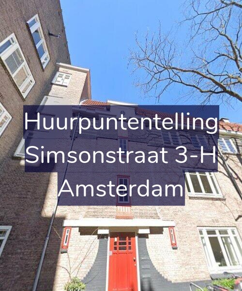 Foto gevel Huurpuntentelling voor Simsonstraat 3-H, Amsterdam