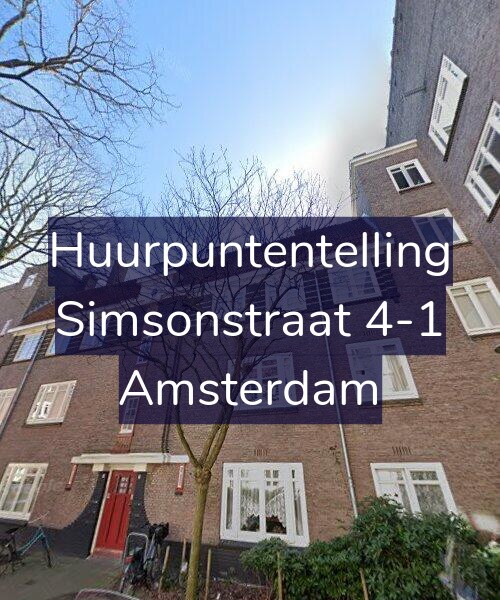 Foto gevel Huurpuntentelling voor Simsonstraat 4-1, Amsterdam