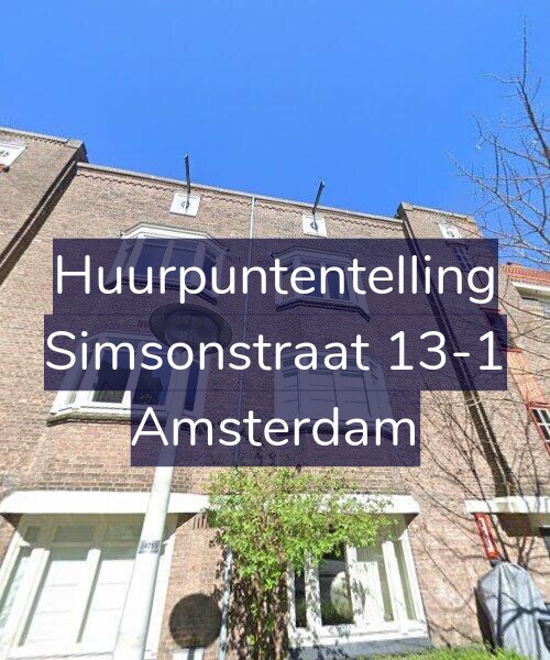 Foto gevel Huurpuntentelling voor Simsonstraat 13-1, Amsterdam
