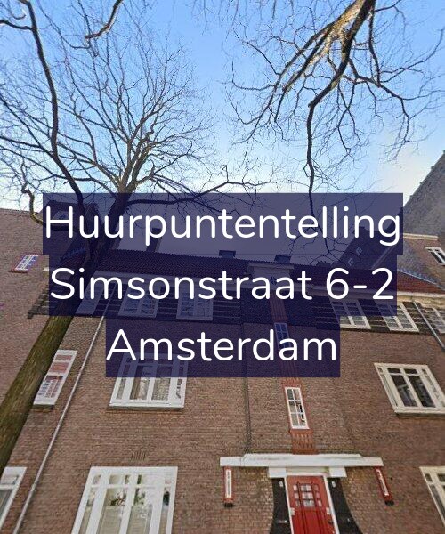 Foto gevel Huurpuntentelling voor Simsonstraat 6-2, Amsterdam
