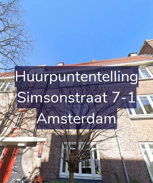 Foto gevel Huurpuntentelling voor Simsonstraat 7-1, Amsterdam