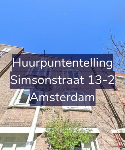 Foto gevel Huurpuntentelling voor Simsonstraat 13-2, Amsterdam