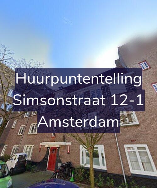 Foto gevel Huurpuntentelling voor Simsonstraat 12-1, Amsterdam