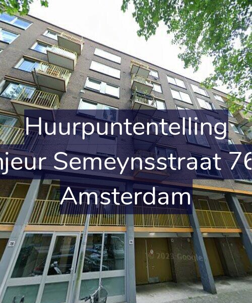 Foto gevel Huurpuntentelling voor Sinjeur Semeynsstraat 76-1, Amsterdam