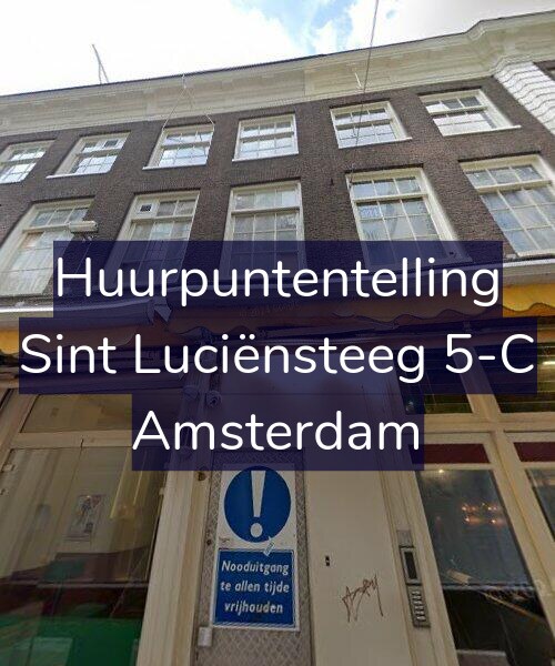 Foto gevel Huurpuntentelling voor Sint Luciënsteeg 5-C, Amsterdam