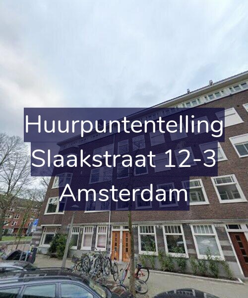 Foto gevel Huurpuntentelling voor Slaakstraat 12-3, Amsterdam