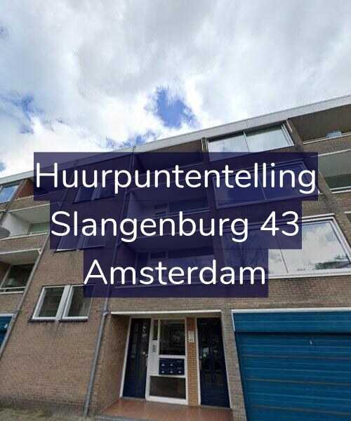 Foto gevel Huurpuntentelling voor Slangenburg 43, Amsterdam