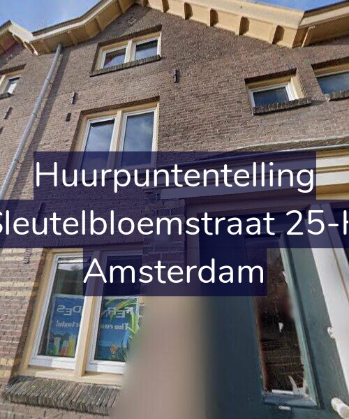 Foto gevel Huurpuntentelling voor Sleutelbloemstraat 25-H, Amsterdam