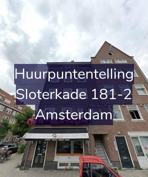 Foto gevel Huurpuntentelling voor Sloterkade 181-2, Amsterdam