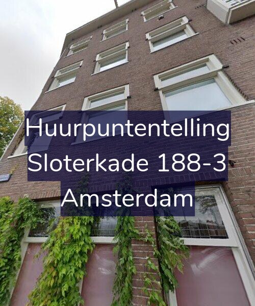 Foto gevel Huurpuntentelling voor Sloterkade 188-3, Amsterdam