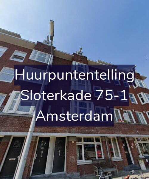 Foto gevel Huurpuntentelling voor Sloterkade 75-1, Amsterdam