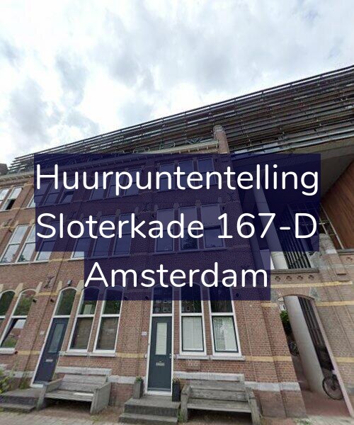 Foto gevel Huurpuntentelling voor Sloterkade 167-D, Amsterdam