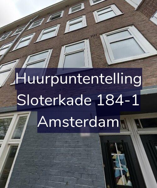 Foto gevel Huurpuntentelling voor Sloterkade 184-1, Amsterdam
