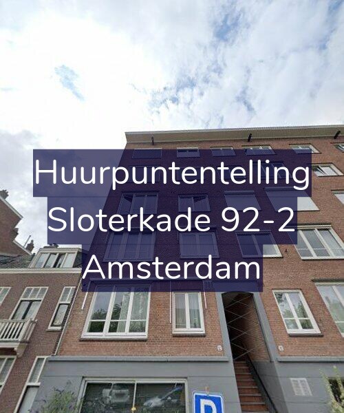 Foto gevel Huurpuntentelling voor Sloterkade 92-2, Amsterdam