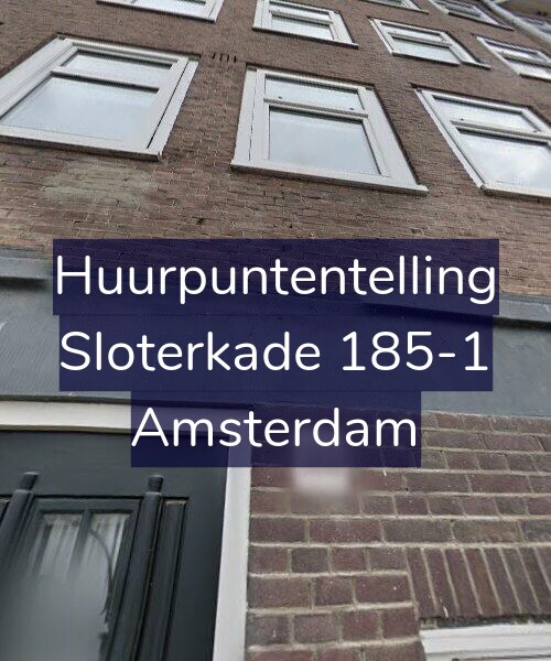 Foto gevel Huurpuntentelling voor Sloterkade 185-1, Amsterdam