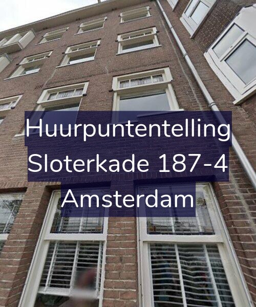 Foto gevel Huurpuntentelling voor Sloterkade 187-4, Amsterdam