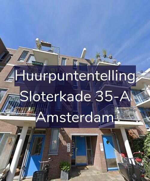 Foto gevel Huurpuntentelling voor Sloterkade 35-A, Amsterdam