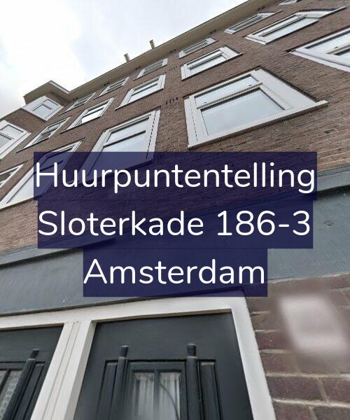 Foto gevel Huurpuntentelling voor Sloterkade 186-3, Amsterdam