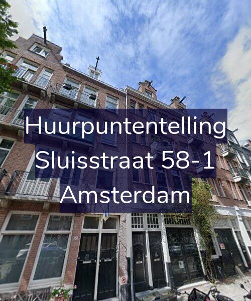 Foto gevel Huurpuntentelling voor Sluisstraat 58-1, Amsterdam