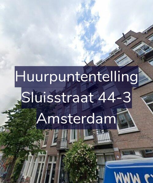 Foto gevel Huurpuntentelling voor Sluisstraat 44-3, Amsterdam