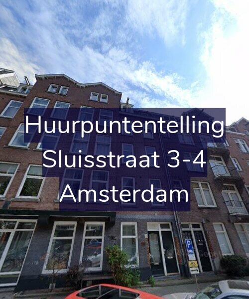 Foto gevel Huurpuntentelling voor Sluisstraat 3-4, Amsterdam