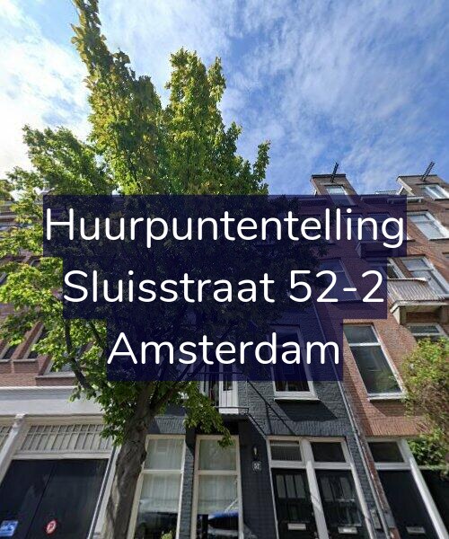 Foto gevel Huurpuntentelling voor Sluisstraat 52-2, Amsterdam
