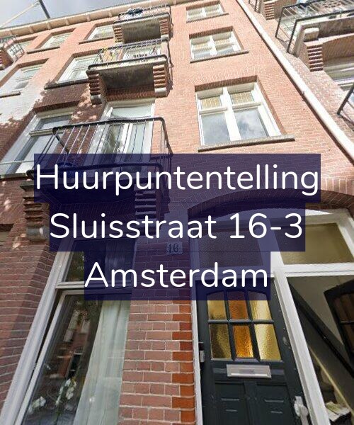 Foto gevel Huurpuntentelling voor Sluisstraat 16-3, Amsterdam