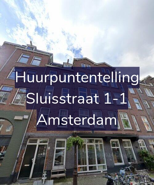 Foto gevel Huurpuntentelling voor Sluisstraat 1-1, Amsterdam