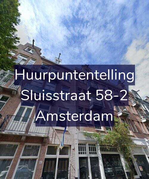 Foto gevel Huurpuntentelling voor Sluisstraat 58-2, Amsterdam