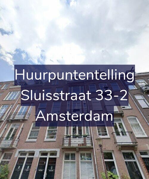 Foto gevel Huurpuntentelling voor Sluisstraat 33-2, Amsterdam