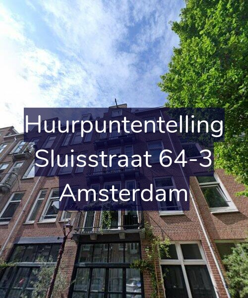 Foto gevel Huurpuntentelling voor Sluisstraat 64-3, Amsterdam