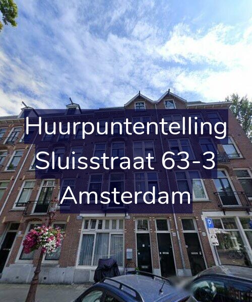 Foto gevel Huurpuntentelling voor Sluisstraat 63-3, Amsterdam