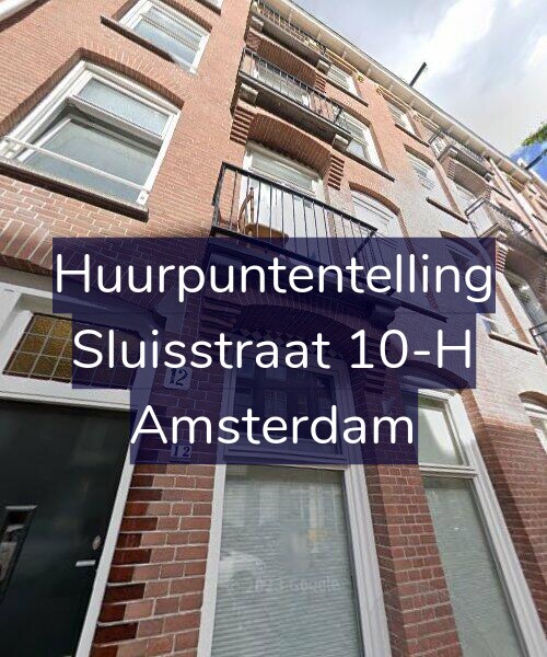 Foto gevel Huurpuntentelling voor Sluisstraat 10-H, Amsterdam