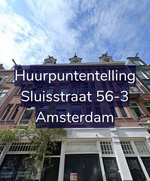 Foto gevel Huurpuntentelling voor Sluisstraat 56-3, Amsterdam